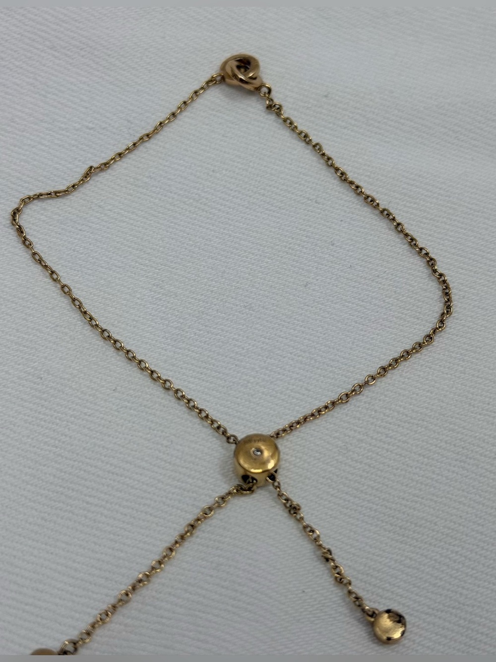COACH Classic Y2K Gold Tone Interlocking Double Circle Bolo Slider Bracelet - Picture 13 of 13